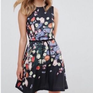 Ted Baker London Izobela Floral Fit & Flare Dress with Pockets - Size 1 (NWOT)